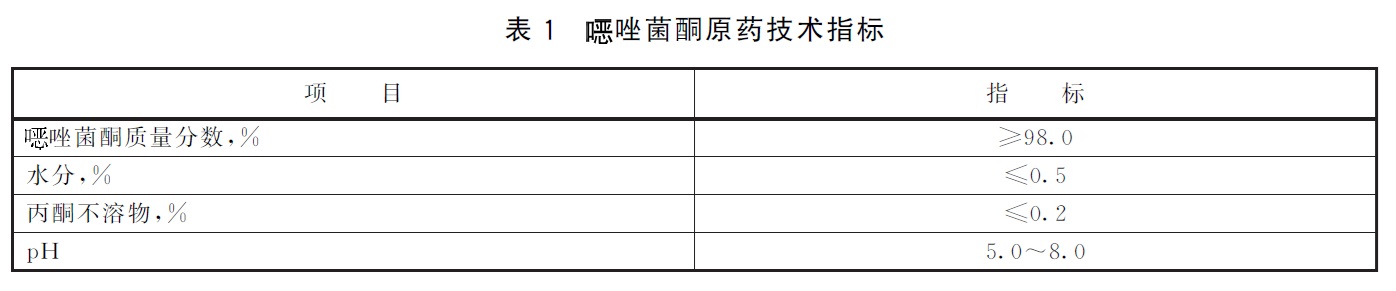 噁唑菌酮原药 - 水分的测定